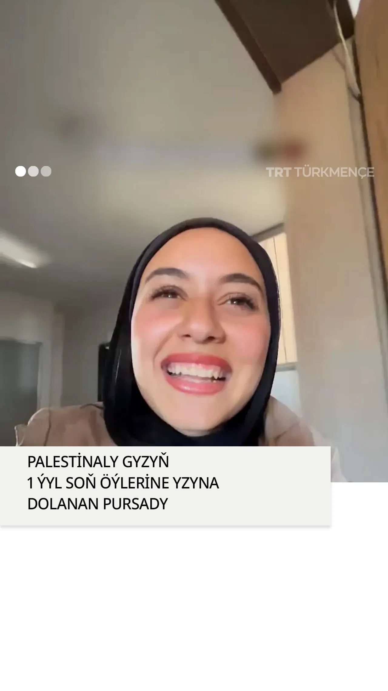 Palestinaly gyzyň 1 ýyl soň öýlerine yzyna dolanan pursady
